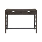 Scrivania da 42 pollici in metallo con struttura a X in stile rustico con ripiani aperti