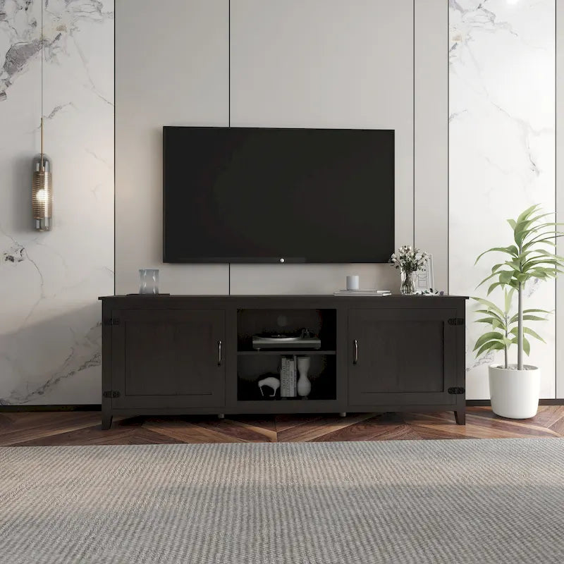 Mobile TV da 70" con ante e vani a giorno per TV fino a 60"