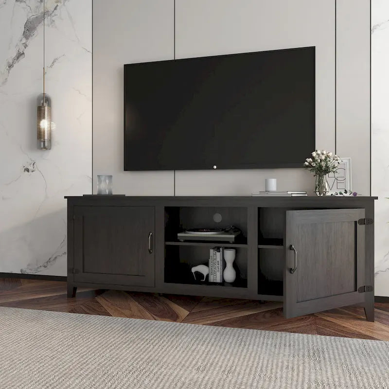 Mobile TV da 70" con ante e vani a giorno per TV fino a 60"