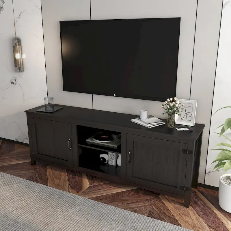 Mobile TV da 70" con ante e vani a giorno per TV fino a 60"