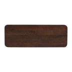 Consolle da ingresso moderna in legno massello con design a coste e contenitore
