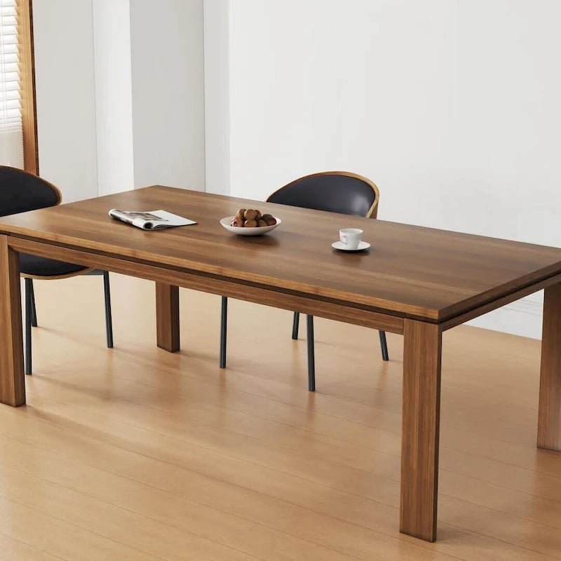 Tavolo da pranzo in legno massello moderno di metà secolo da 62,99 pollici per 4-6 persone