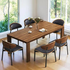 Tavolo da pranzo in legno massello moderno di metà secolo da 62,99 pollici per 4-6 persone