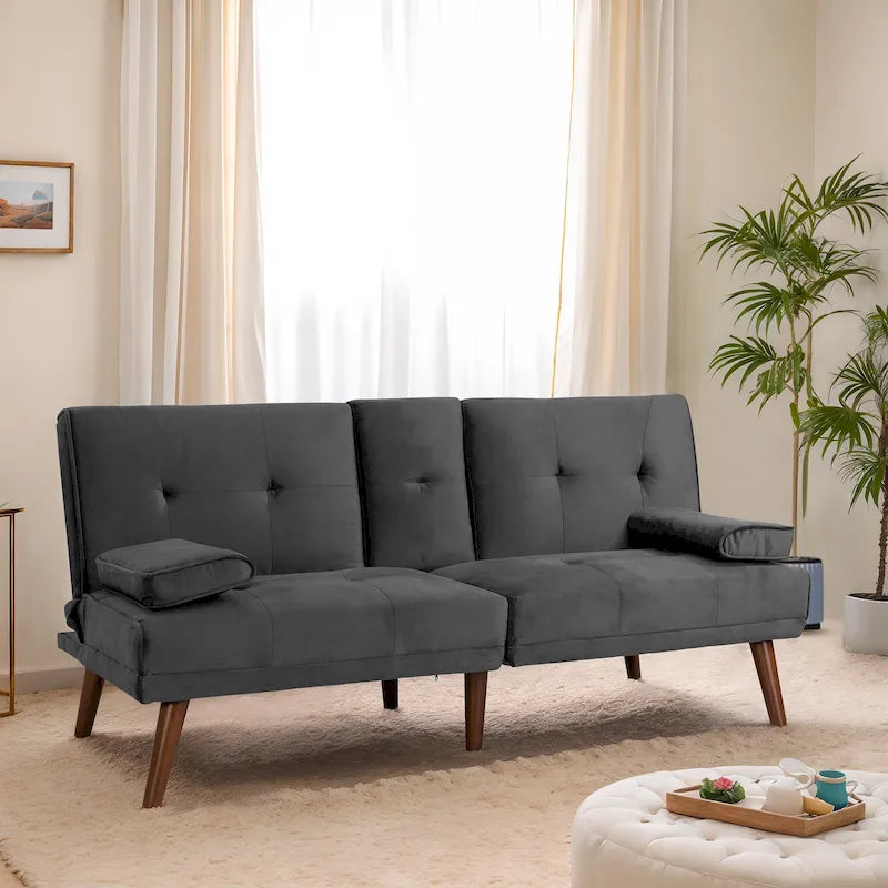 Divanetto piccolo da 60" – Divano letto convertibile 3-in-1 carino