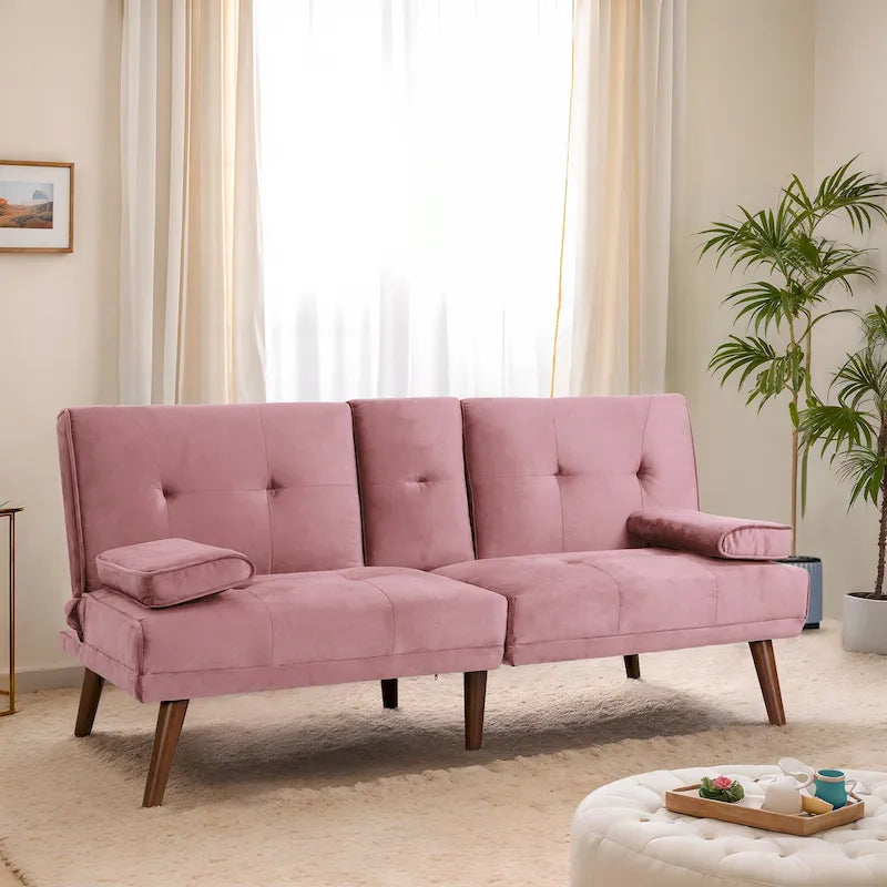 Divanetto piccolo da 60" – Divano letto convertibile 3-in-1 carino