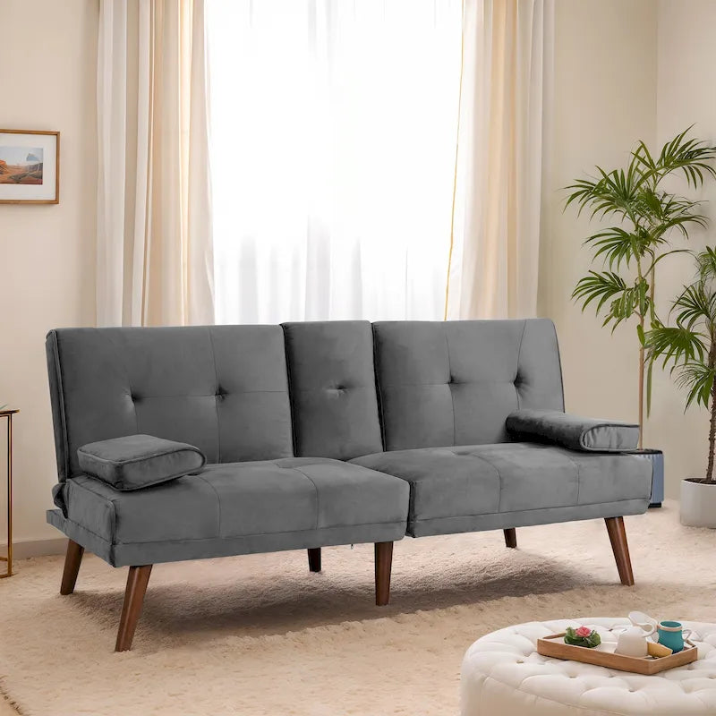 Divanetto piccolo da 60" – Divano letto convertibile 3-in-1 carino