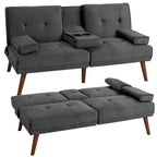 Divanetto piccolo da 60" – Divano letto convertibile 3-in-1 carino