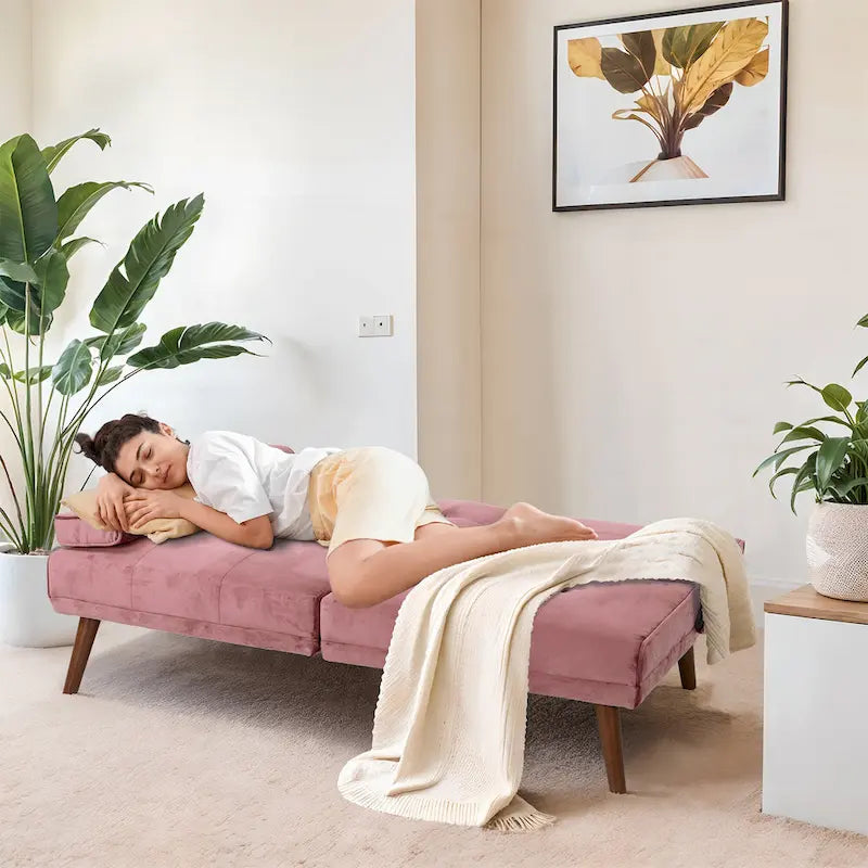 Divanetto piccolo da 60" – Divano letto convertibile 3-in-1 carino