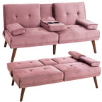 Divanetto piccolo da 60" – Divano letto convertibile 3-in-1 carino