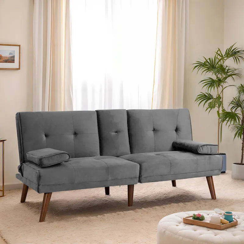 Divanetto piccolo da 60" – Divano letto convertibile 3-in-1 carino