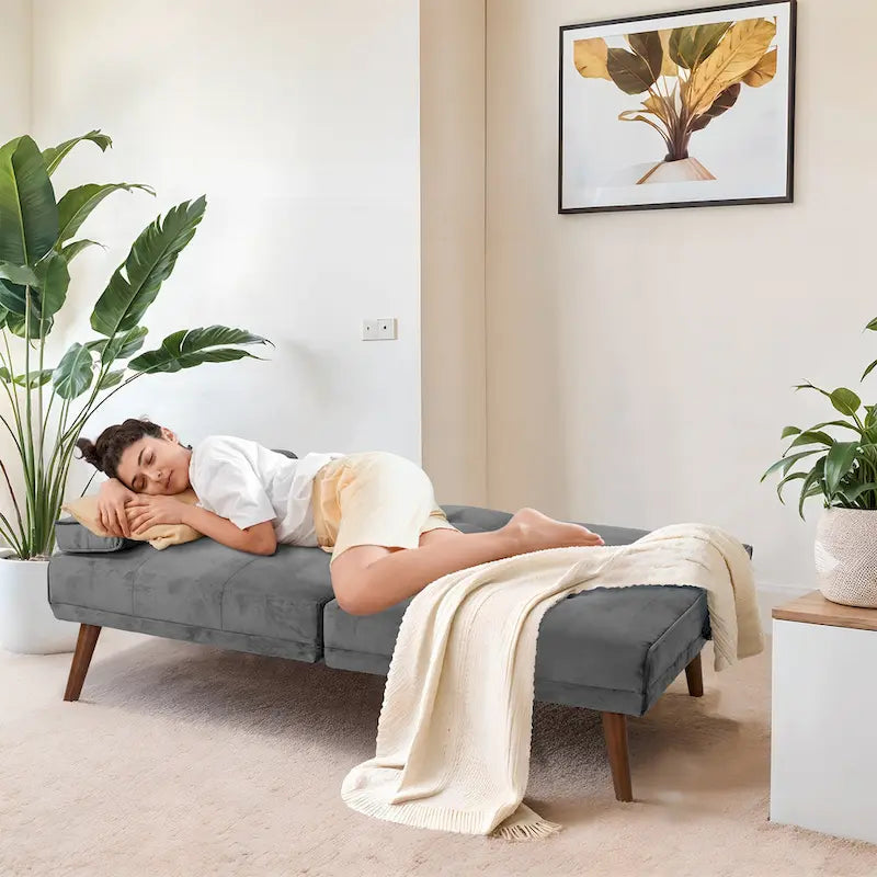 Divanetto piccolo da 60" – Divano letto convertibile 3-in-1 carino