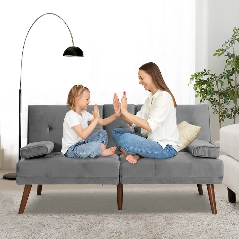 Divanetto piccolo da 60" – Divano letto convertibile 3-in-1 carino