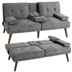 Divanetto piccolo da 60" – Divano letto convertibile 3-in-1 carino