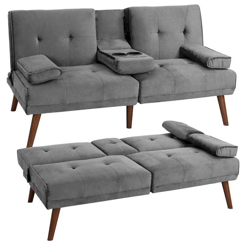 Divanetto piccolo da 60" – Divano letto convertibile 3-in-1 carino