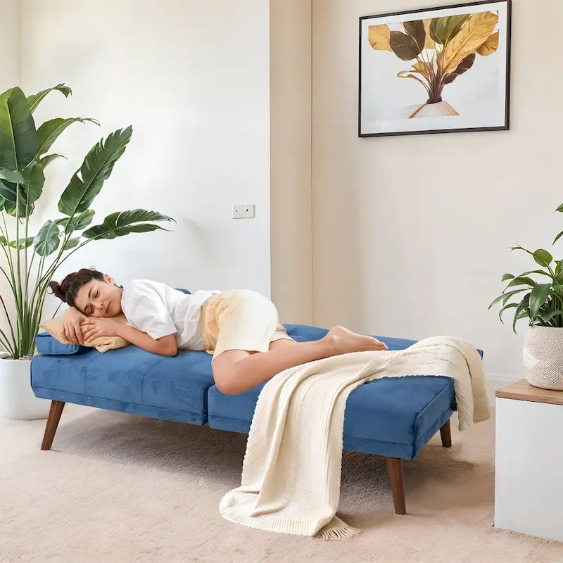 Divanetto piccolo da 60" – Divano letto convertibile 3-in-1 carino