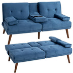Divanetto piccolo da 60" – Divano letto convertibile 3-in-1 carino