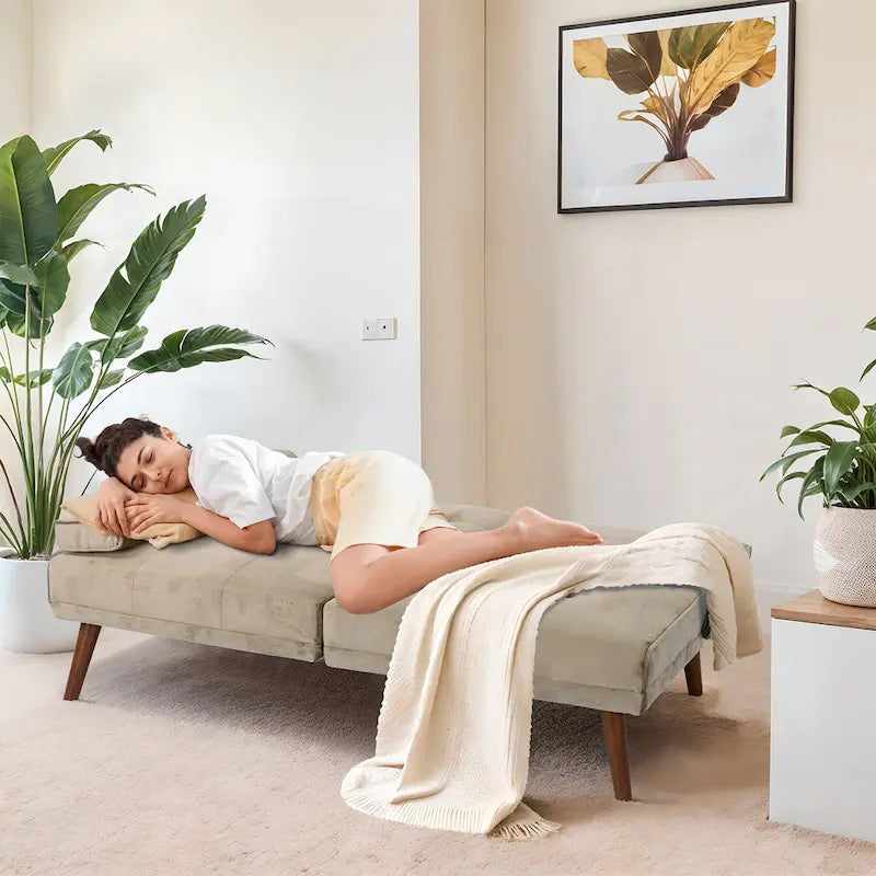 Divanetto piccolo da 60" – Divano letto convertibile 3-in-1 carino