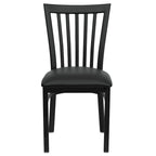 Sedia per ristorante in metallo con schienale a scuola - 17,25 L x 18,75 P x 34,75 H