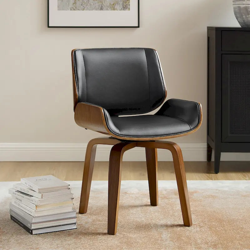 Poltrona girevole di design Mid-Century Modern – Similpelle