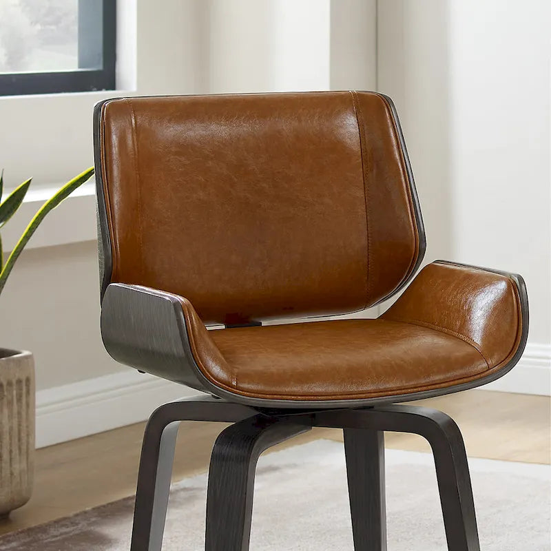 Poltrona girevole di design Mid-Century Modern – Similpelle