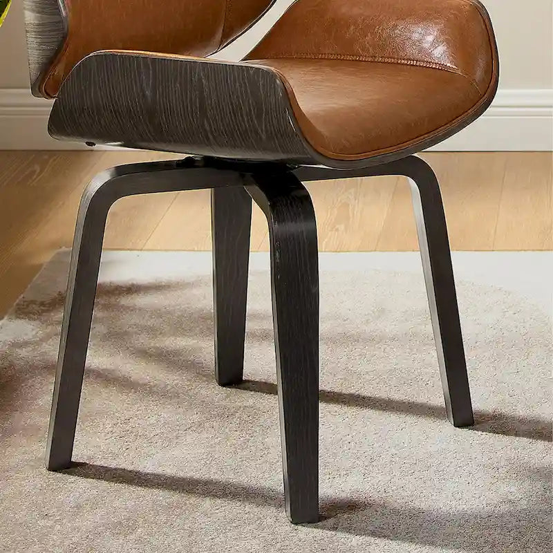 Poltrona girevole di design Mid-Century Modern – Similpelle
