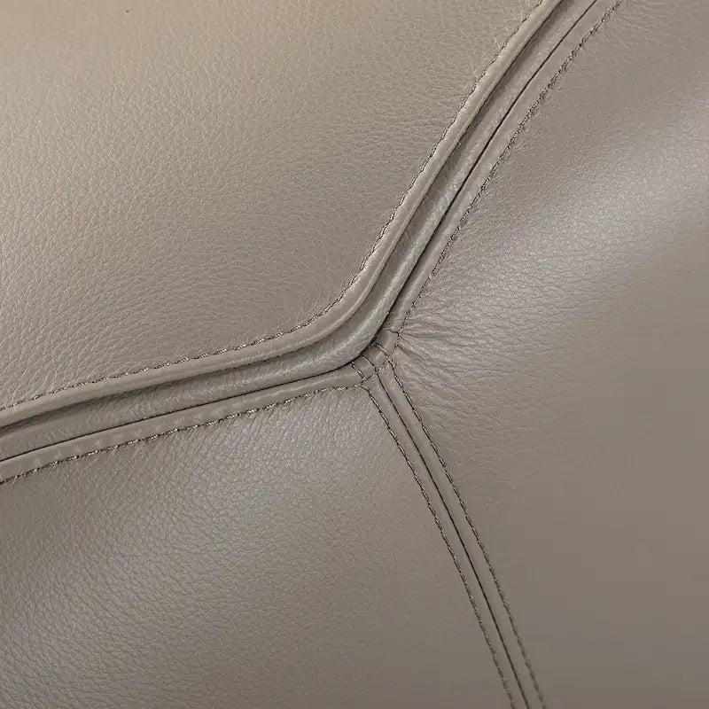 Poltrona reclinabile elettrica in vera pelle con cuscino lombare e porta USB
