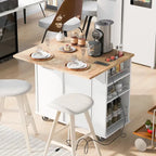 Isola da Cucina con Ripiano a Scomparsa e Presa Elettrica per Sala da Pranzo