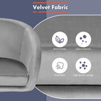 Sedia da trucco regolabile in altezza Sedia da salotto moderna girevole in velluto