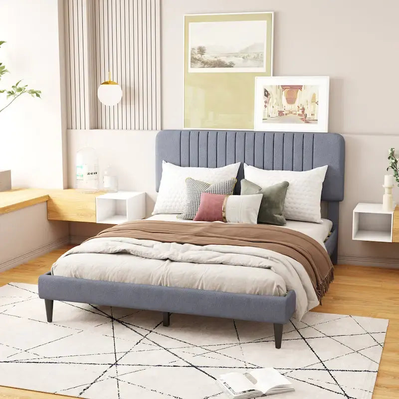 Letto a piattaforma imbottito Queen Size