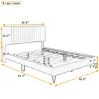 Letto a piattaforma imbottito Queen Size