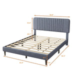 Letto a piattaforma imbottito Queen Size