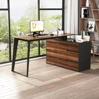 Scrivania angolare a L da 54,3" con mobile contenitore e 3 cassetti