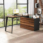 Scrivania angolare a L da 54,3" con mobile contenitore e 3 cassetti
