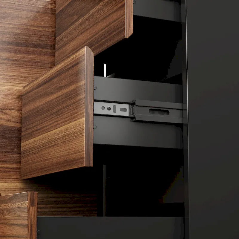 Scrivania angolare a L da 54,3" con mobile contenitore e 3 cassetti