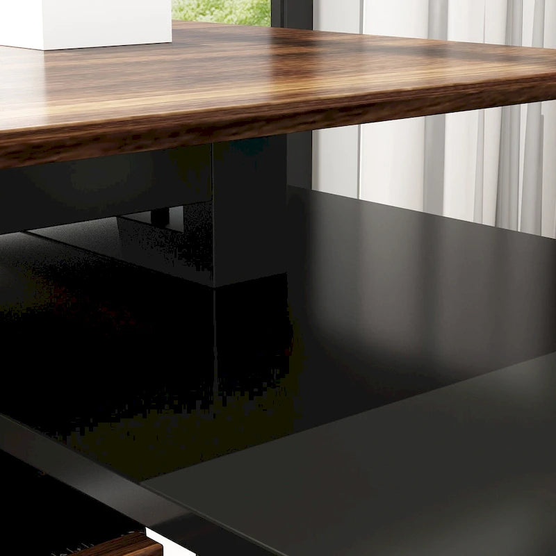Scrivania angolare a L da 54,3" con mobile contenitore e 3 cassetti
