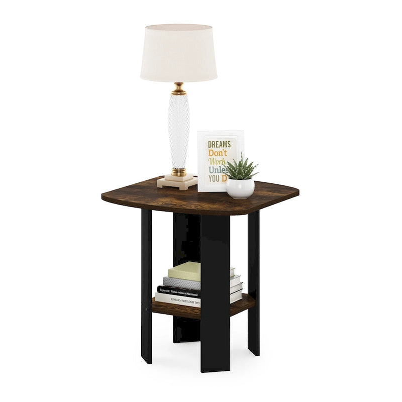 Tavolino / Comodino con ripiano inferiore dal design semplice