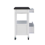 Carrello da cucina in acciaio inossidabile con cassetti e ruote piroettanti