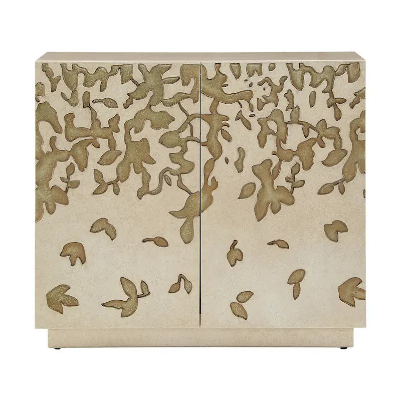Mobiletto decorativo a 2 ante dipinto a mano largo 35 pollici