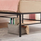 Telaio letto a piattaforma king size in metallo da 18 pollici con doghe in acciaio