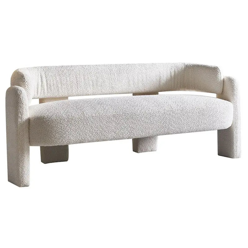 Divano moderno 75,59 Wide Bouclé per soggiorno, beige