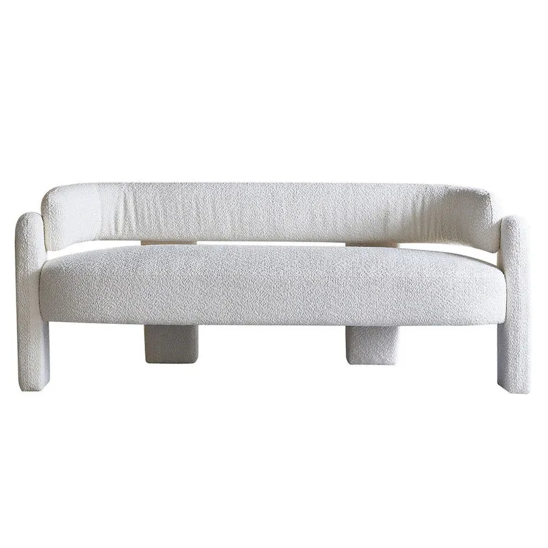 Divano moderno 75,59 Wide Bouclé per soggiorno, beige