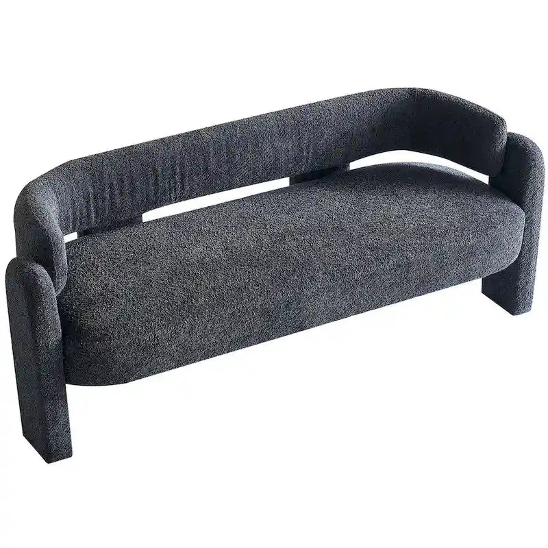 Divano moderno 75,59 Wide Bouclé per soggiorno, beige