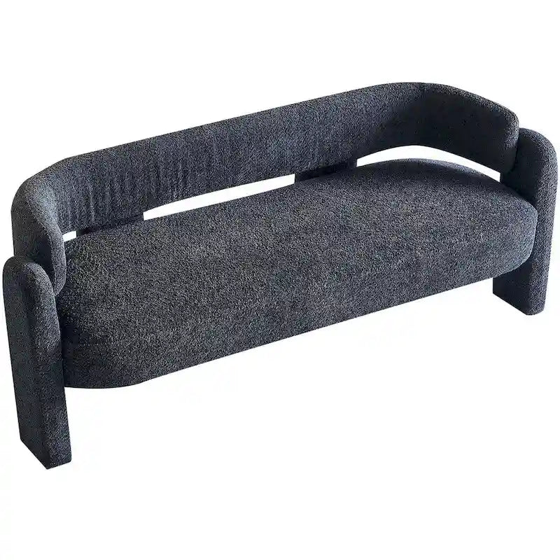 Divano moderno 75,59 Wide Bouclé per soggiorno, beige