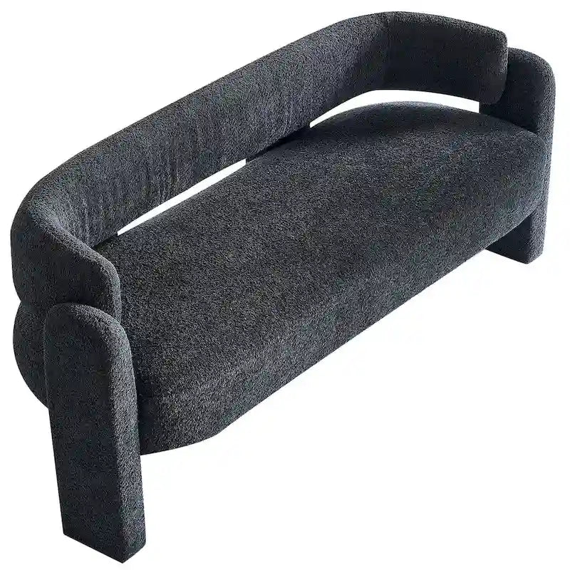 Divano moderno 75,59 Wide Bouclé per soggiorno, beige