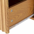 Cassettiera a 3 cassetti con pannello in legno ondulato