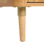 Cassettiera a 3 cassetti con pannello in legno ondulato